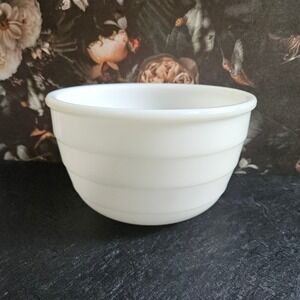 Vintage GENERAL‎ ELECTRIC Milk Glass Ribbed Stand Mixer Mixing Bowl - 7.5"